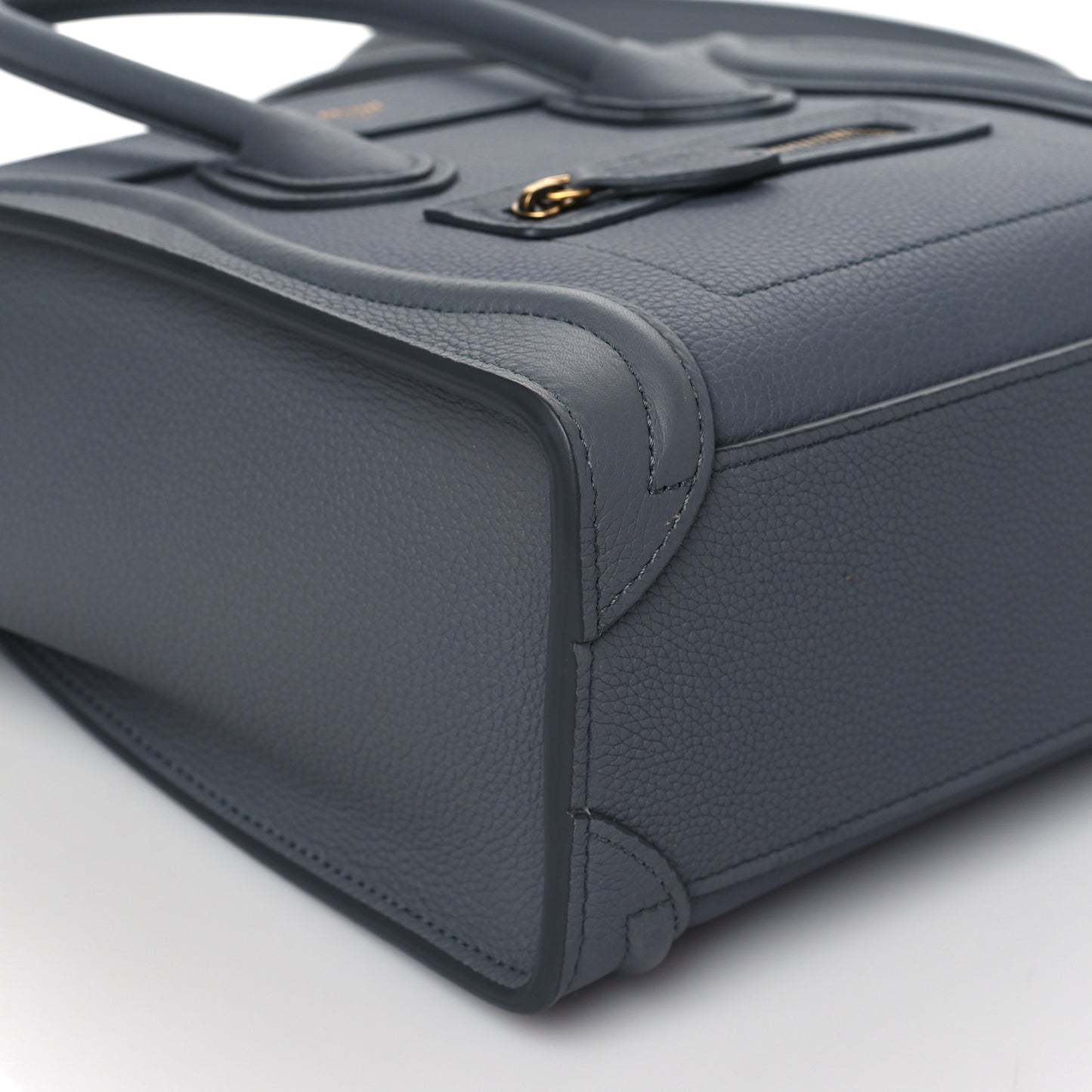 Drummed Calfskin Nano Luggage Kohl