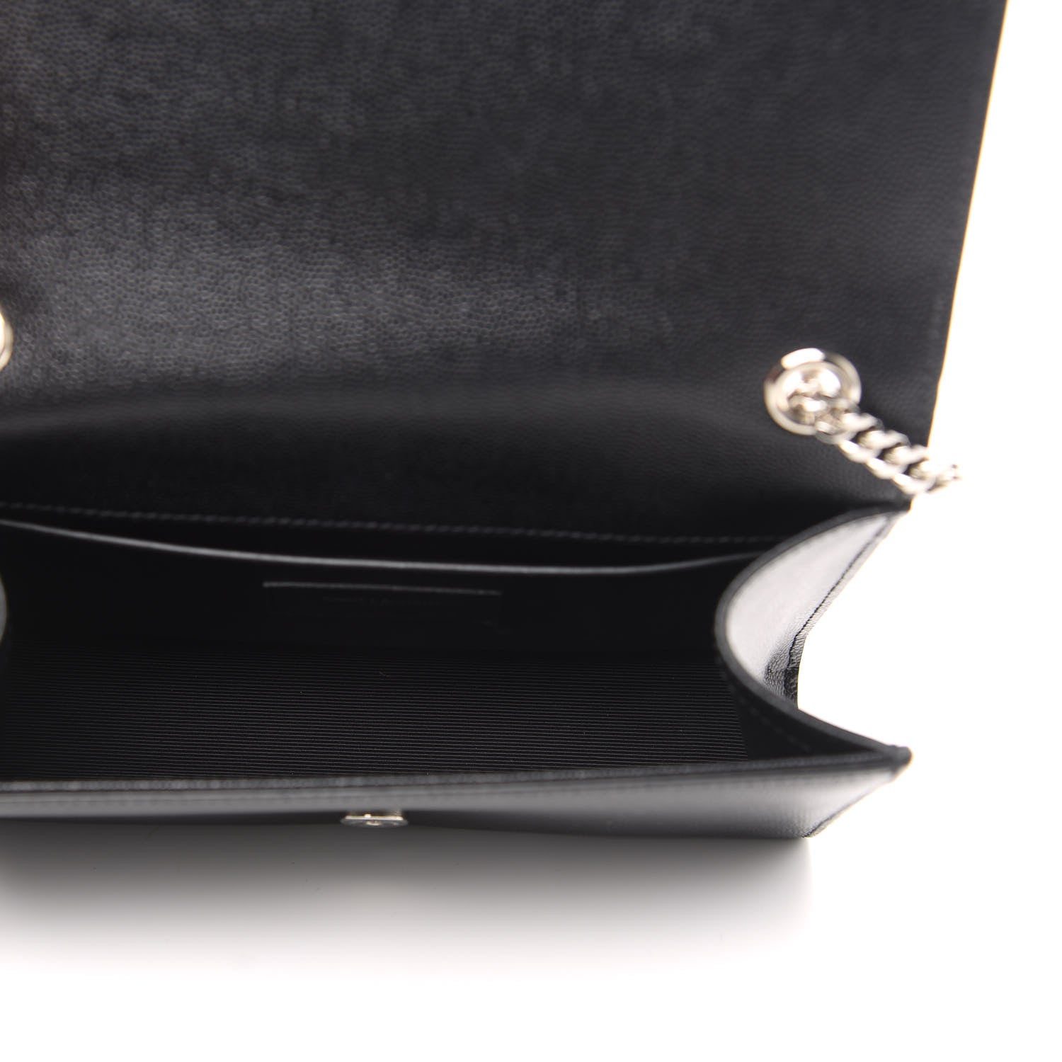 Saint Laurent Grain De Poudre Small Monogram Kate Satchel Black 5 of 9