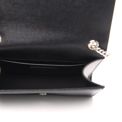 Saint Laurent Grain De Poudre Small Monogram Kate Satchel Black 5 of 9
