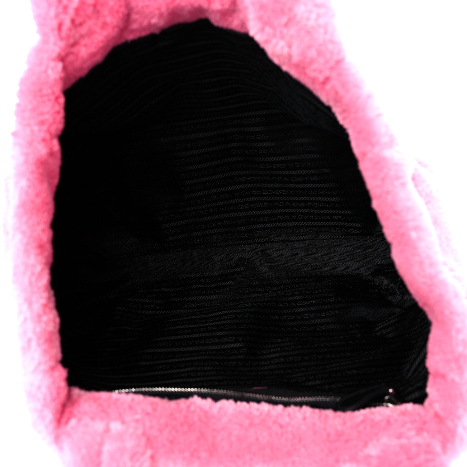 Prada Terry Cloth Tote Bag Petalo Black 4 of 7