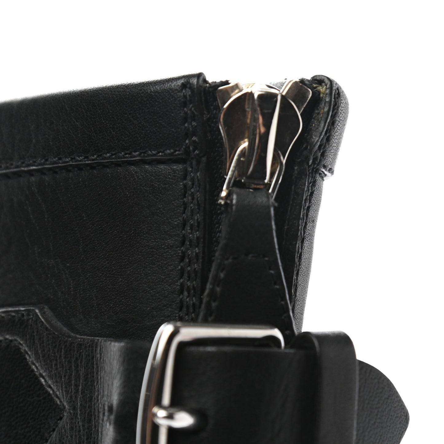 Calfskin Jeep Boots 36 Black