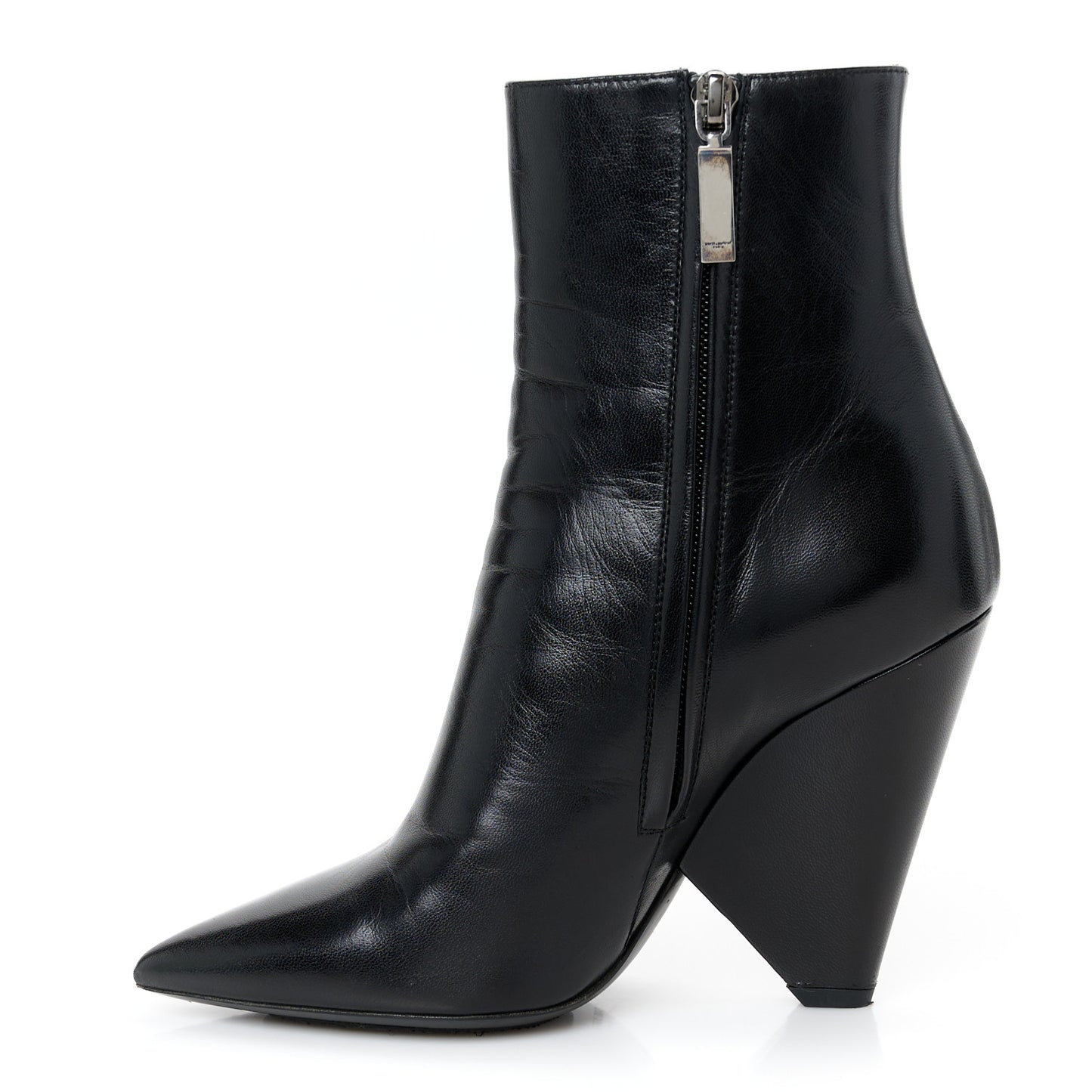 Lambskin Niki 105 Pin Booties 36 Black
