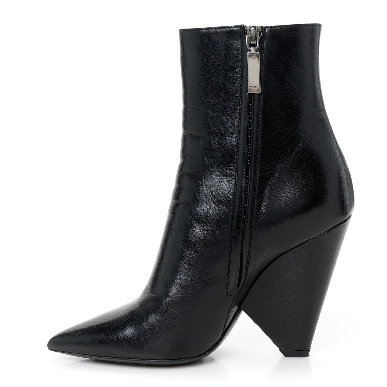 Saint Laurent Lambskin Niki 105 Pin Booties 36 Black 1 of 10