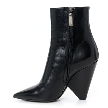 Saint Laurent Lambskin Niki 105 Pin Booties 36 Black 1 of 10