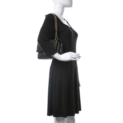 Chanel Calfskin Coco Pleats Medium Double Flap Black 2 of 9