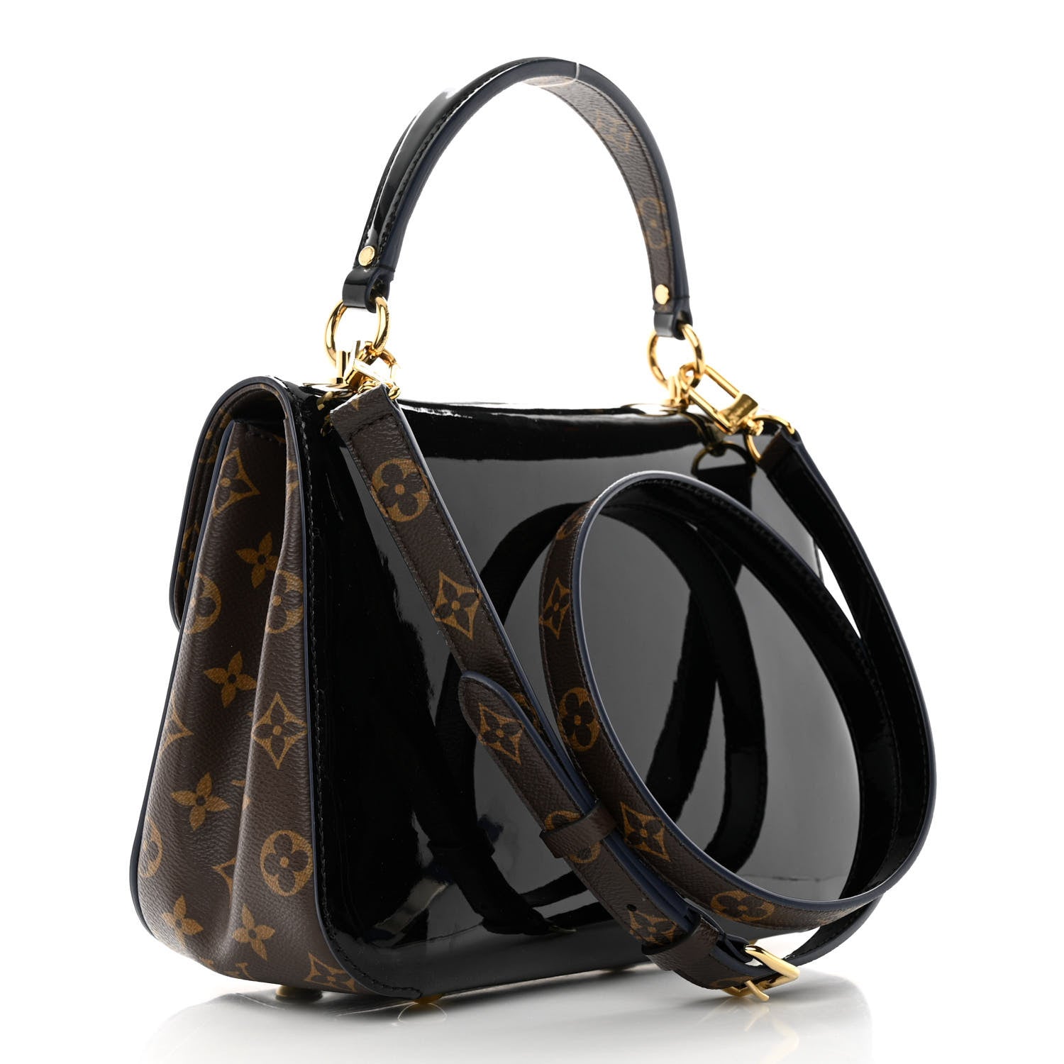 Louis Vuitton Patent Calfskin Monogram Cherrywood PM Black 3 of 10