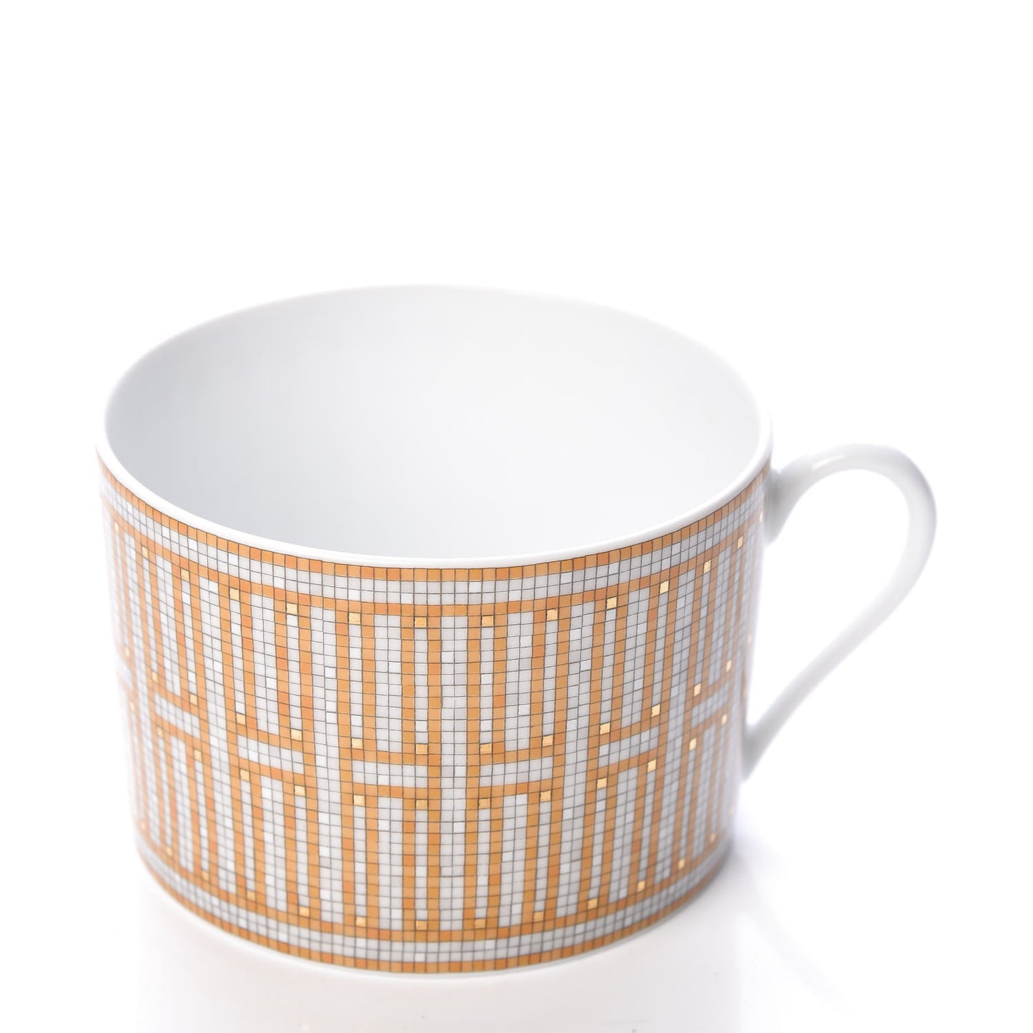 Porcelain Mosaique Au 24 Gold Breakfast Cup and Saucer