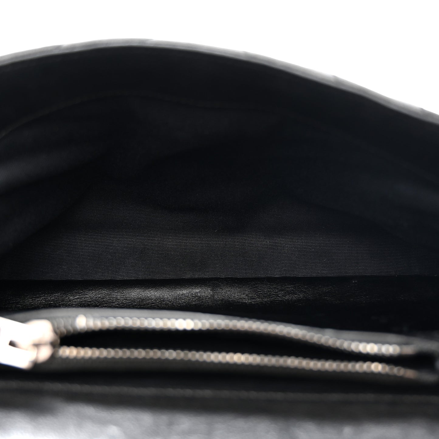 Sheepskin Matelasse Chevron Monogram Medium College Bag Light Coal