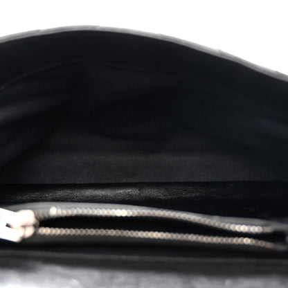 Saint Laurent Sheepskin Matelasse Chevron Monogram Medium College Bag Light Coal 5 of 15