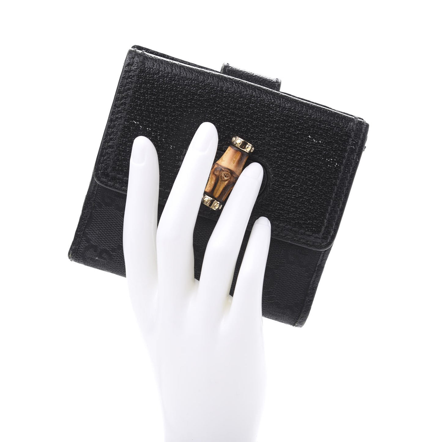 Monogram Bamboo French Wallet Black