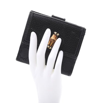 Gucci Monogram Bamboo French Wallet Black 2 of 11