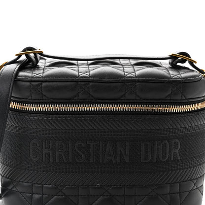 Christian Dior Lambskin Cannage Small Diortravel Vanity Case Black 7 of 12