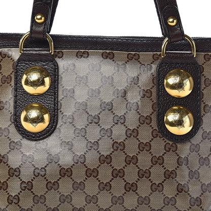 Gucci Crystal Monogram Small Babouska Tote Dark Brown 11 of 11