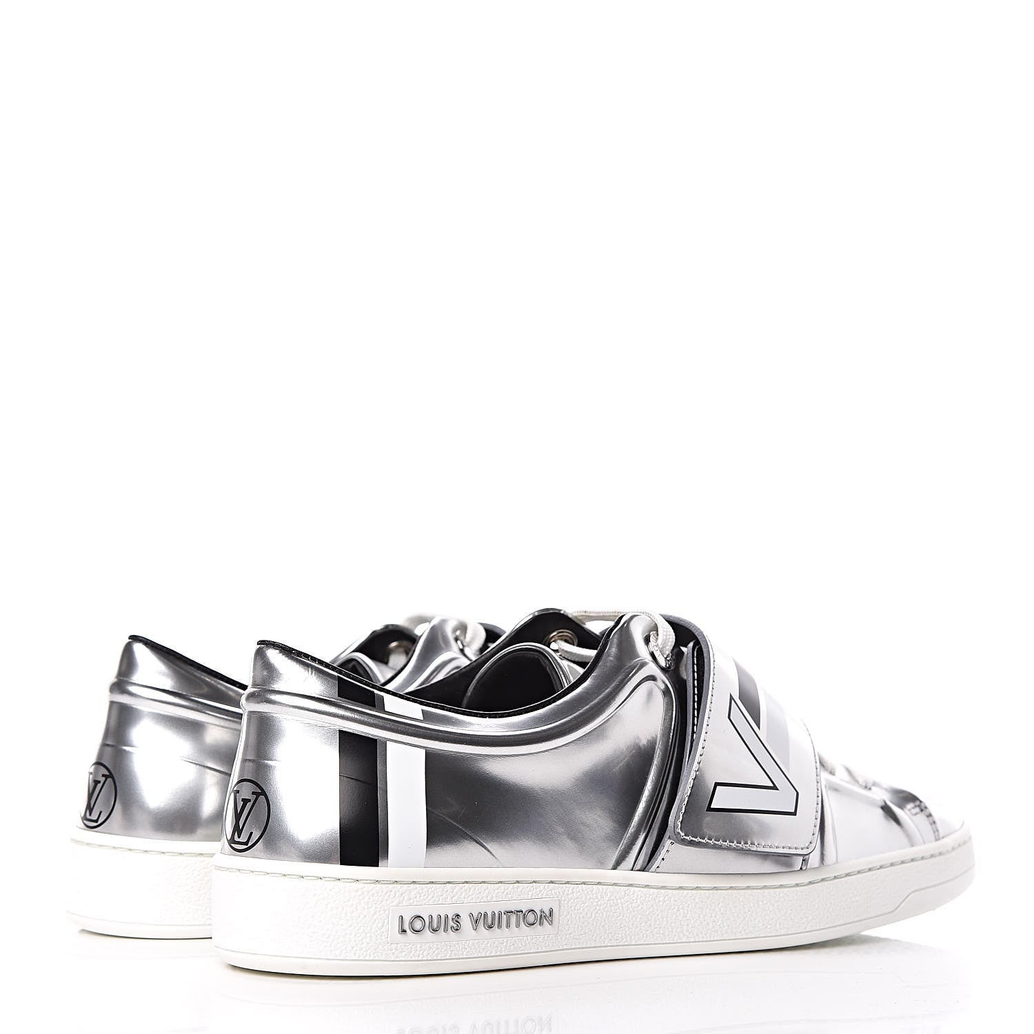 Louis Vuitton Patent Spaceship Sneakers 38.5 Silver 4 of 12
