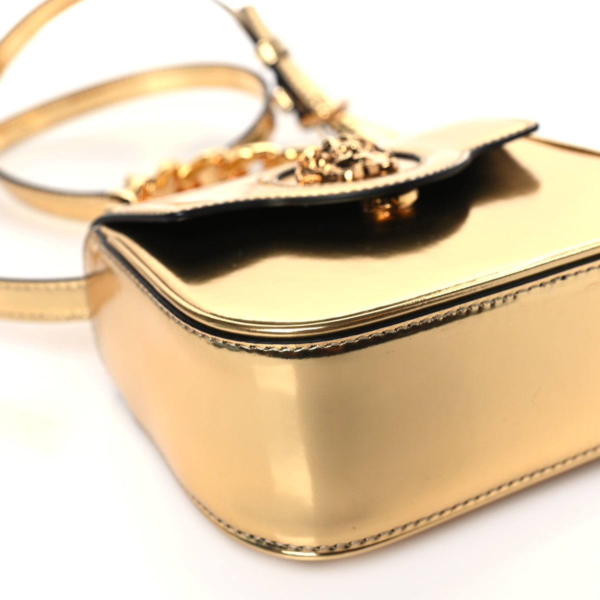 Versace Metallic Calfskin Mini La Medusa Bag Gold 8 of 9