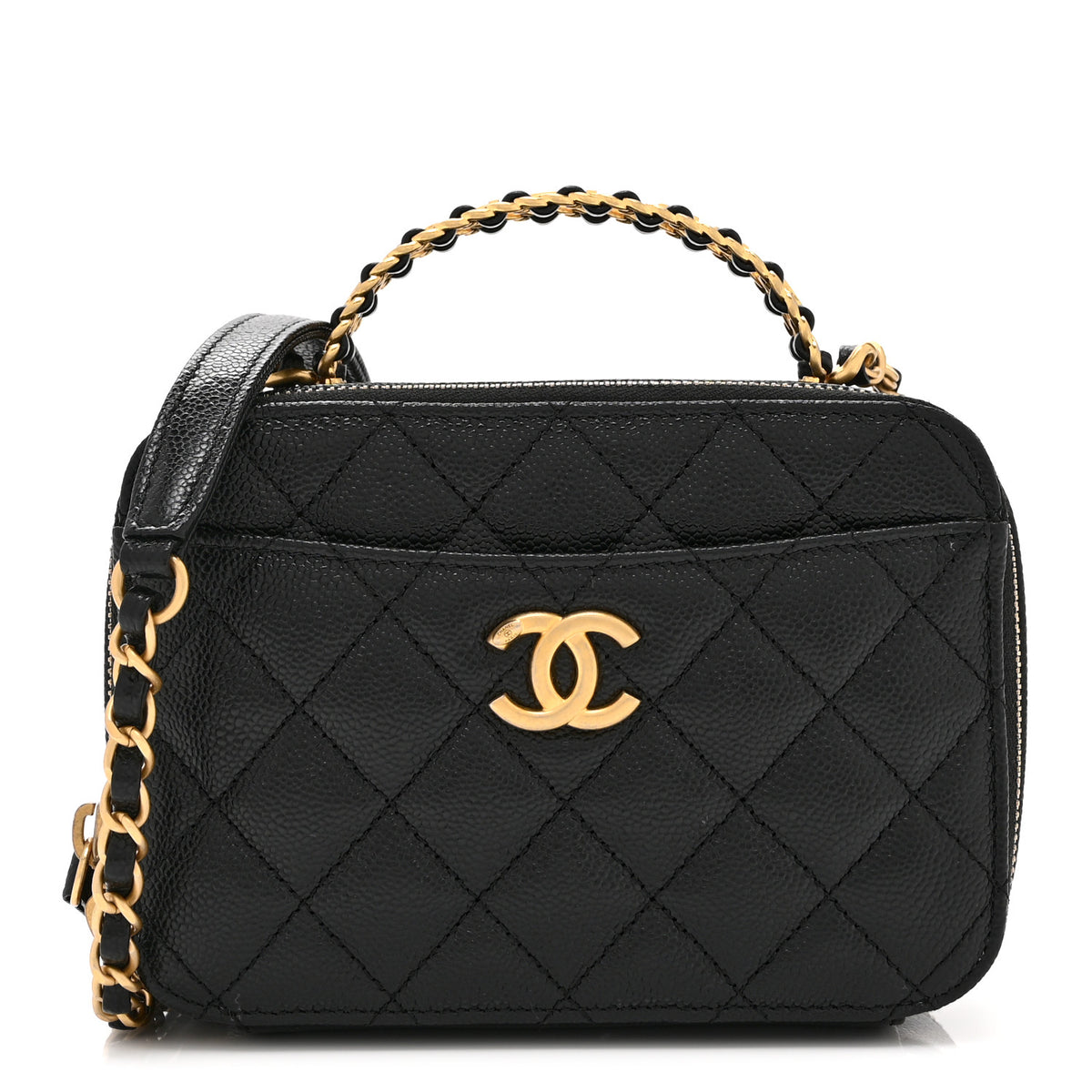 Chanel Caviar Quilted Mini Pick Me Up Vanity Case Black 1 of 11
