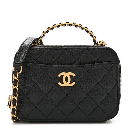 Chanel Caviar Quilted Mini Pick Me Up Vanity Case Black 1 of 11