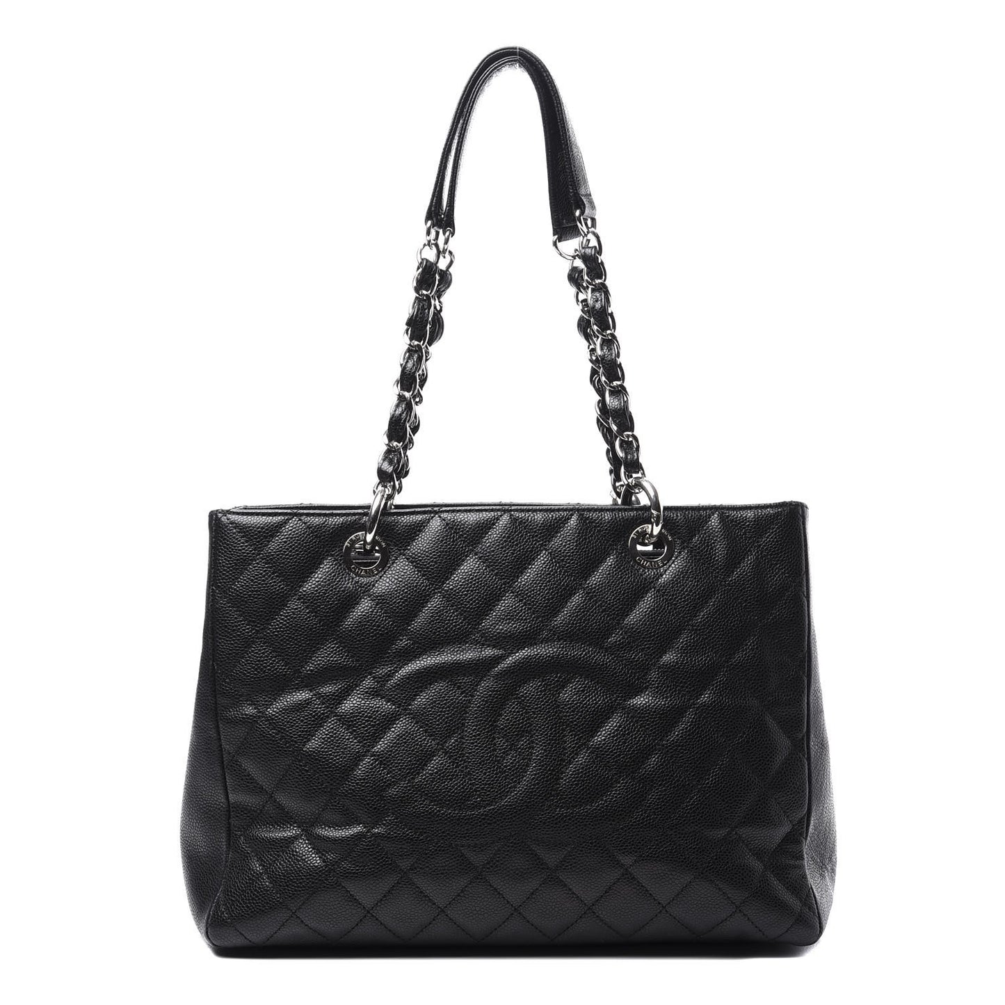 Caviar Quilted Grand Shopping Tote GST Black