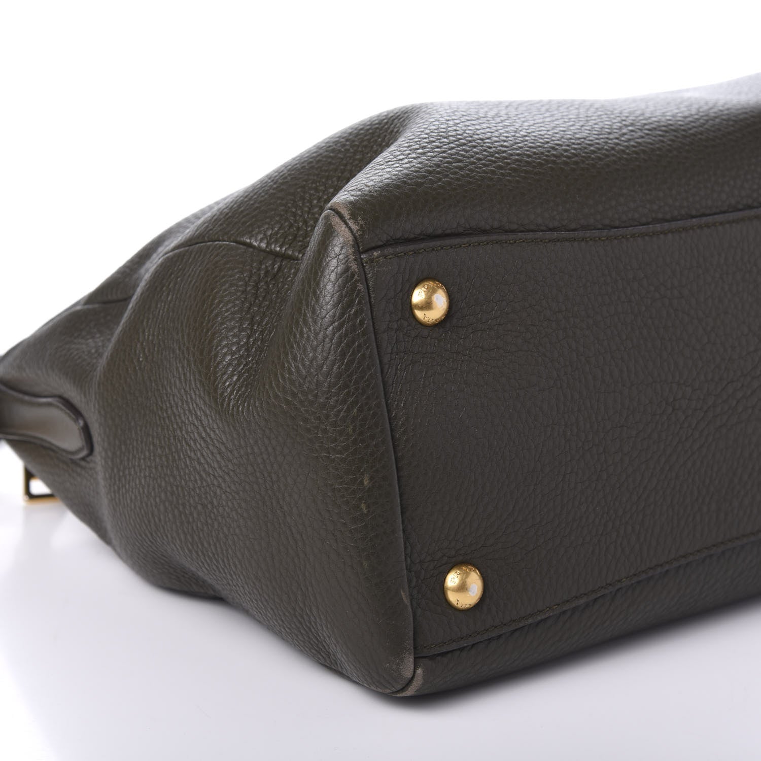 Prada Vitello Daino Top Handle Zip Tote Militare 6 of 10