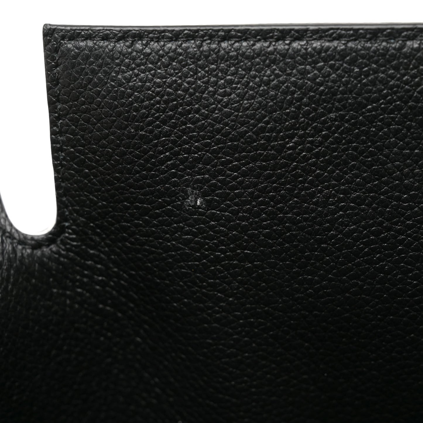 Grainy Calfskin Medium Title Bag Black