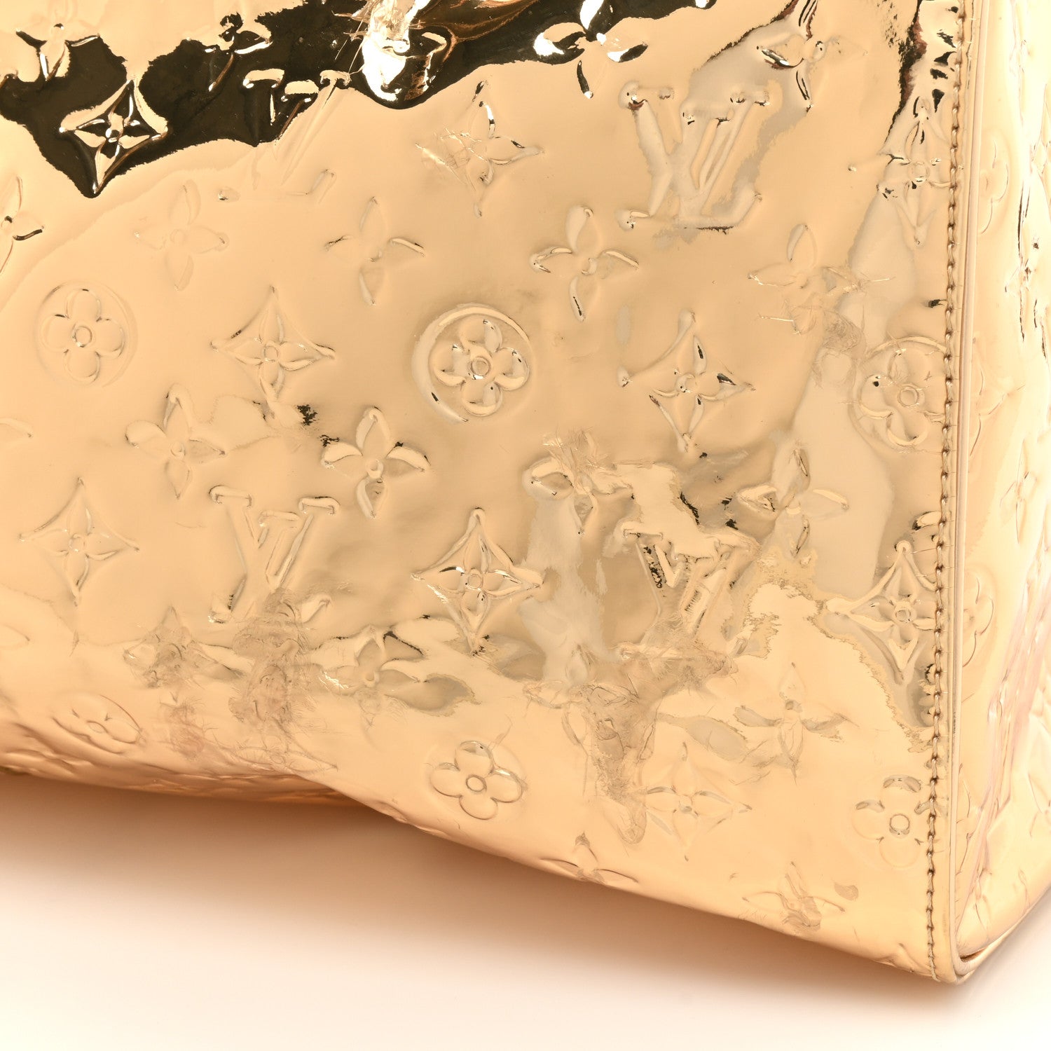 Louis Vuitton Monogram Miroir Keepall 55 Gold 9 of 14