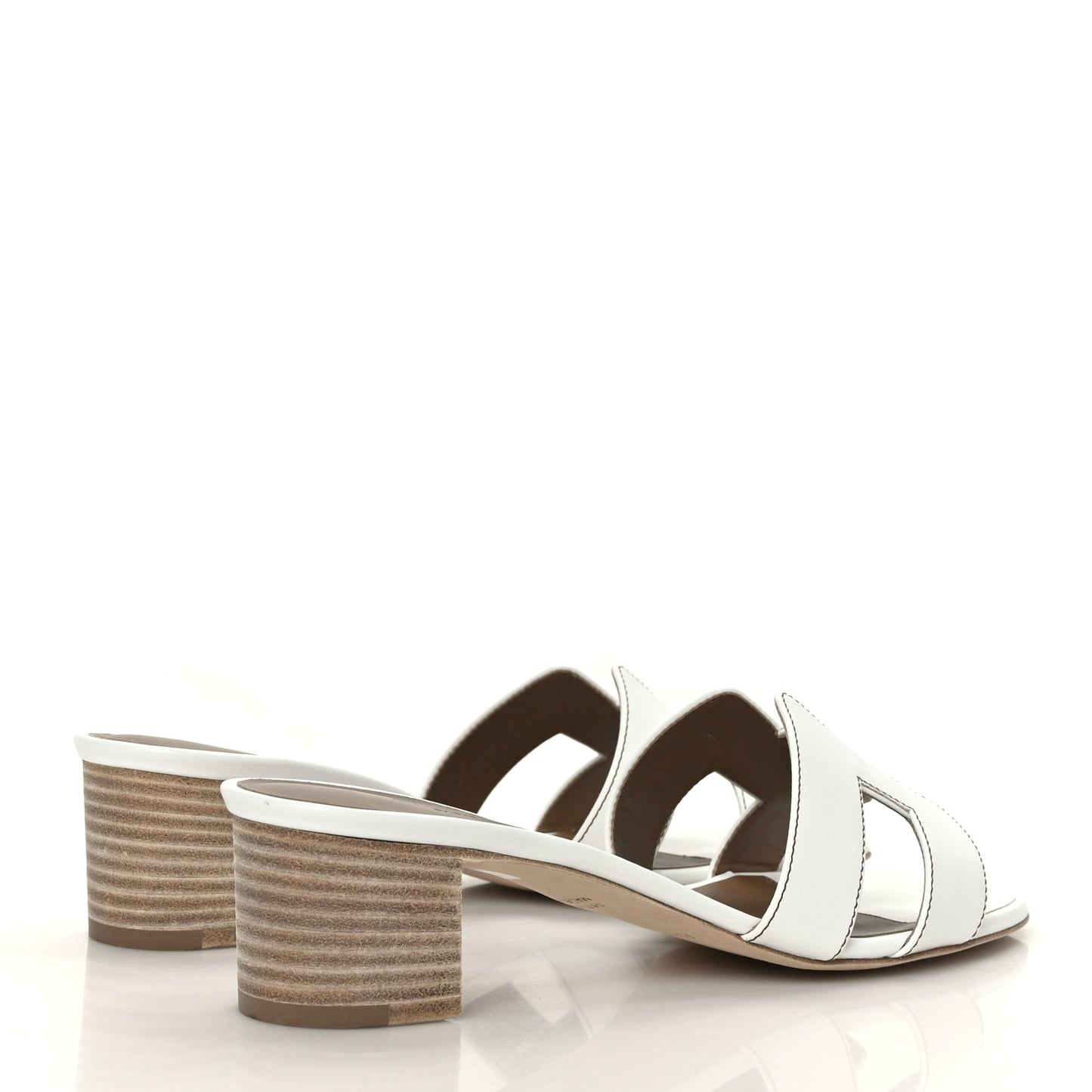 Calfskin Oasis Sandals 38 White