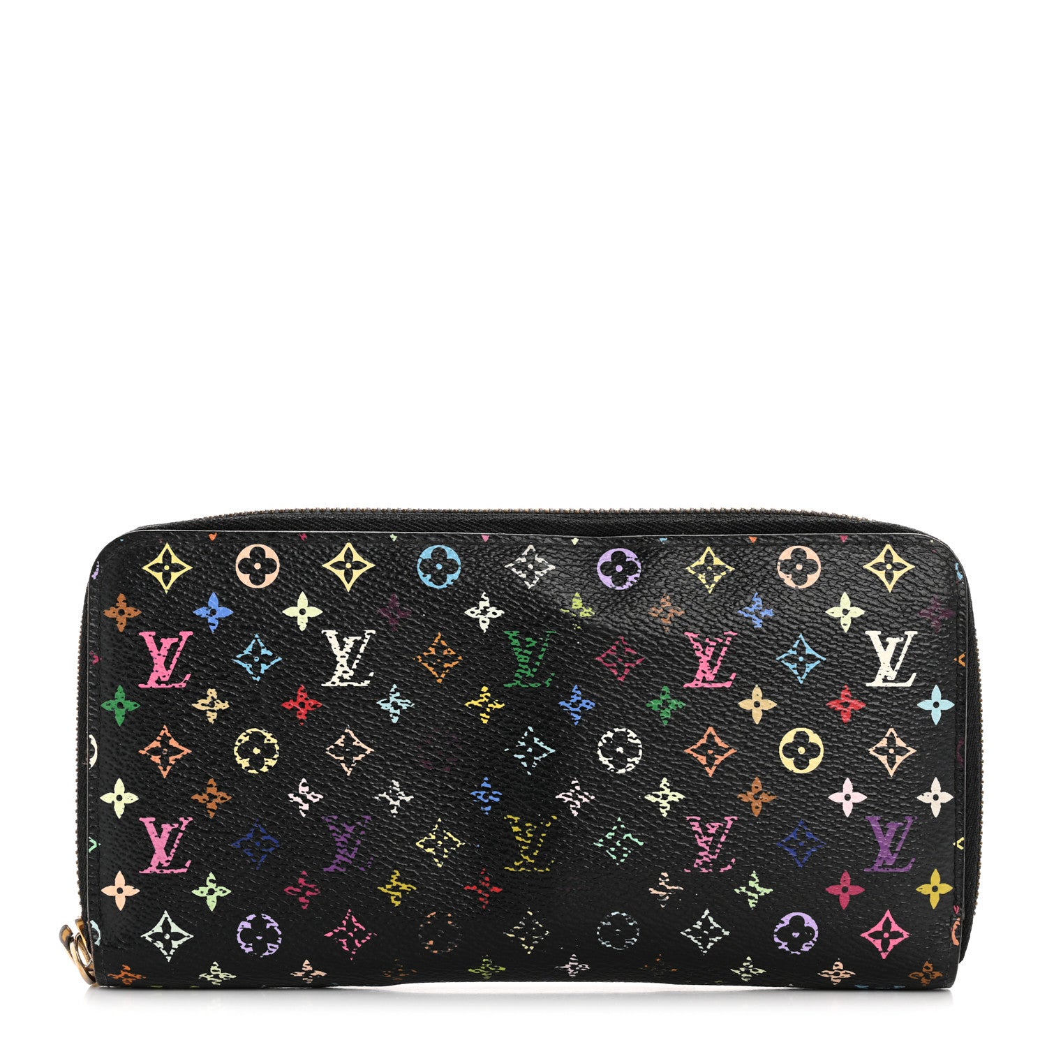 Louis Vuitton Monogram Multicolor Zippy Wallet Black Grenade 1 of 10