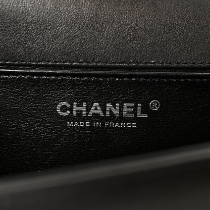 Chanel Metallic Lambskin Quilted Crystal Medium Boy Flap Grey 6 of 10