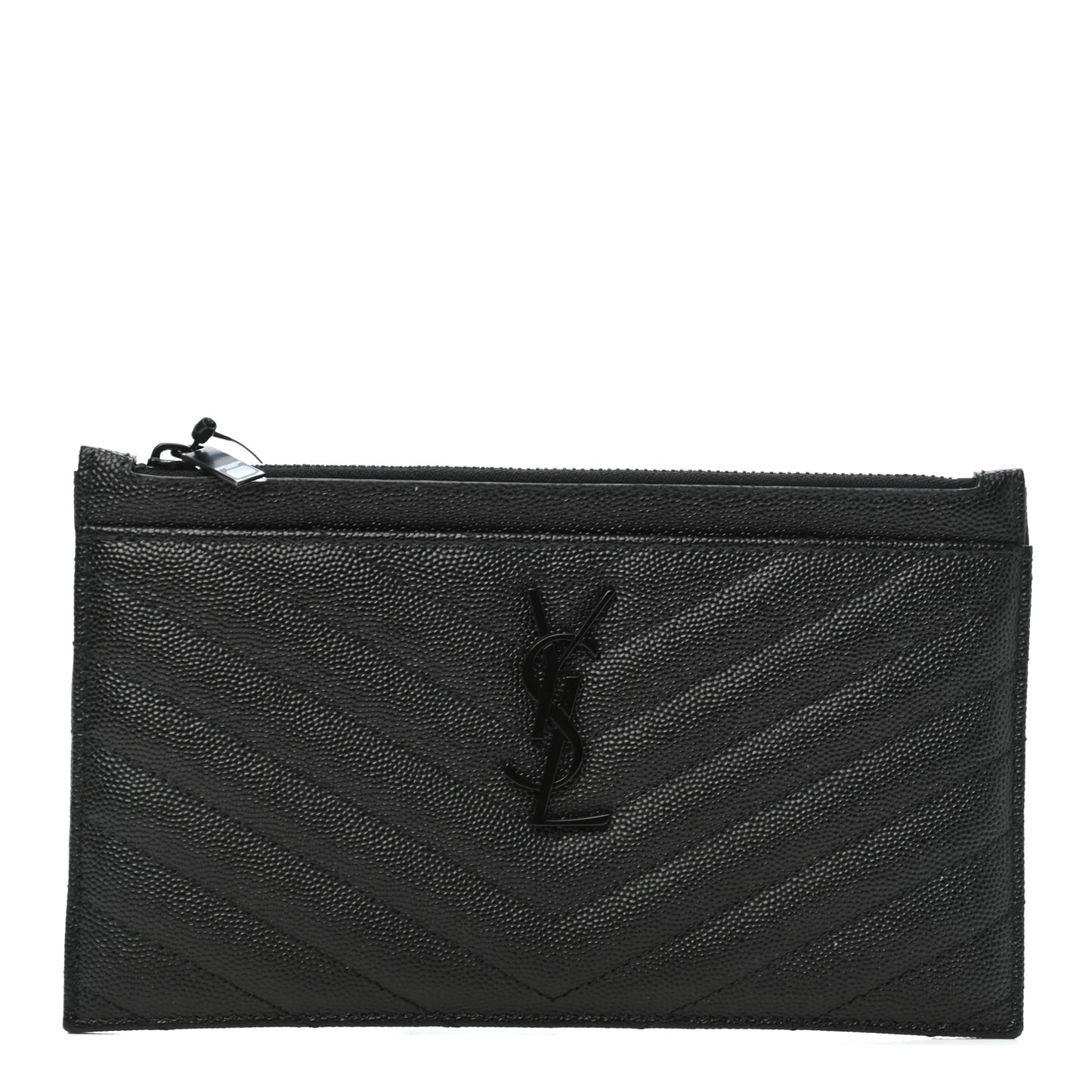 Grain De Poudre Chevron Monogram Bill Pouch Black