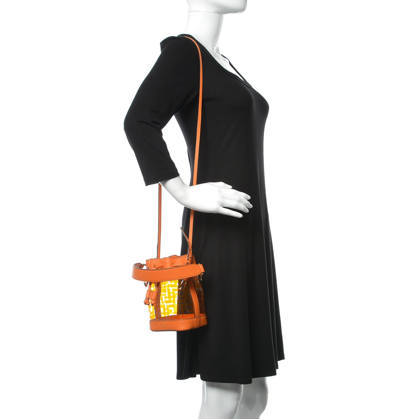 TPU FF Vitello Grace F is Fendi Mini Mon Tresor Bucket Bag Aranciata