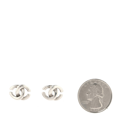 Chanel Twisted CC Small Earrings Silver 2 of 4