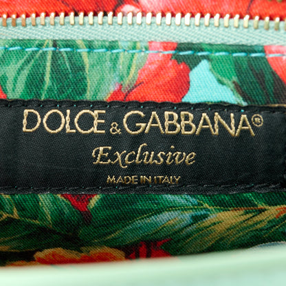 Dolce & Gabbana Metallic Calfskin DG Logo Flap Crossbody Bag Green 6 of 9