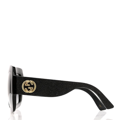 Gucci Square Frame Glitter GG0102S Sunglasses Black 3 of 6