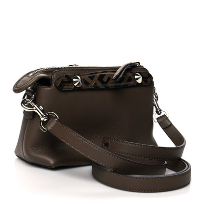 Fendi Vitello Dolce Bi-Color FF 1974 Embossed Mini By The Way Boston Bag Maya Black 3 of 13