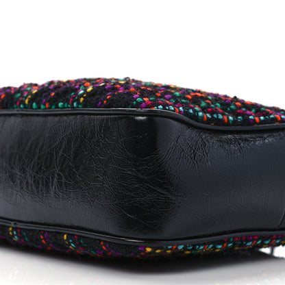 Saint Laurent Tweed Calfskin Monogram Lou Camera Bag Black 9 of 11