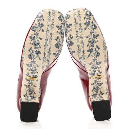 Gucci Vernice GG Victoire 55mm Loafer Pumps 37.5 Hibiscus Red 5 of 9