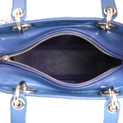 Christian Dior Patent Cannage Gradient Medium Lady Dior Purple Blue 6 of 26