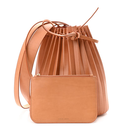 Mansur Gavriel Vegetable Tanned Calfskin Pleated Bucket Bag Camello Rosa 1 of 11