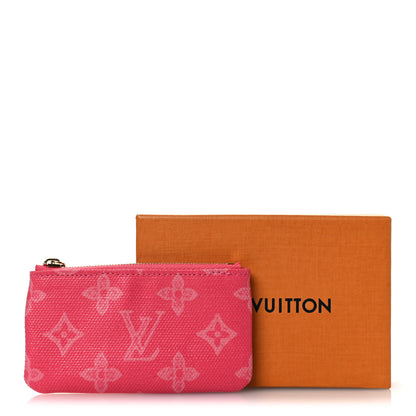 Louis Vuitton Monogram Origine Lin Key Pouch Rose Ruban 9 of 9