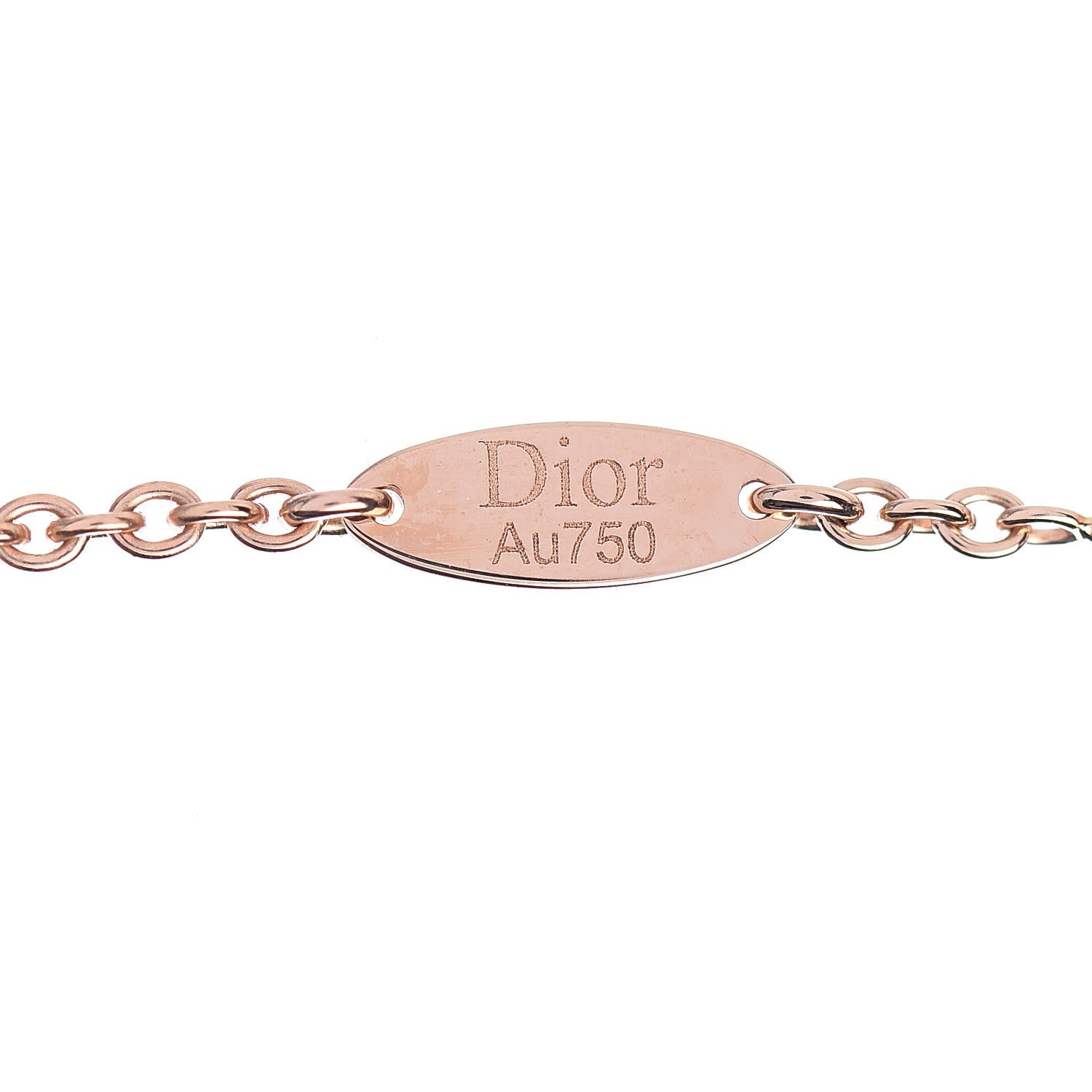 Christian Dior 18K Rose Gold Diamond Black Onyx Rose Des Vents Necklace 7 of 8