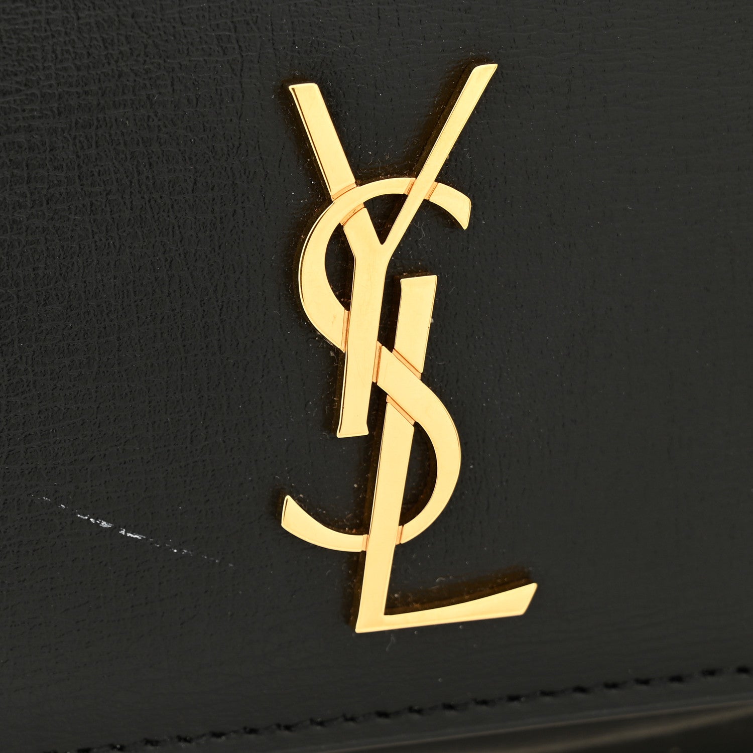 Saint Laurent Grained Calfskin Monogram Phone Holder Crossbody Black 10 of 10