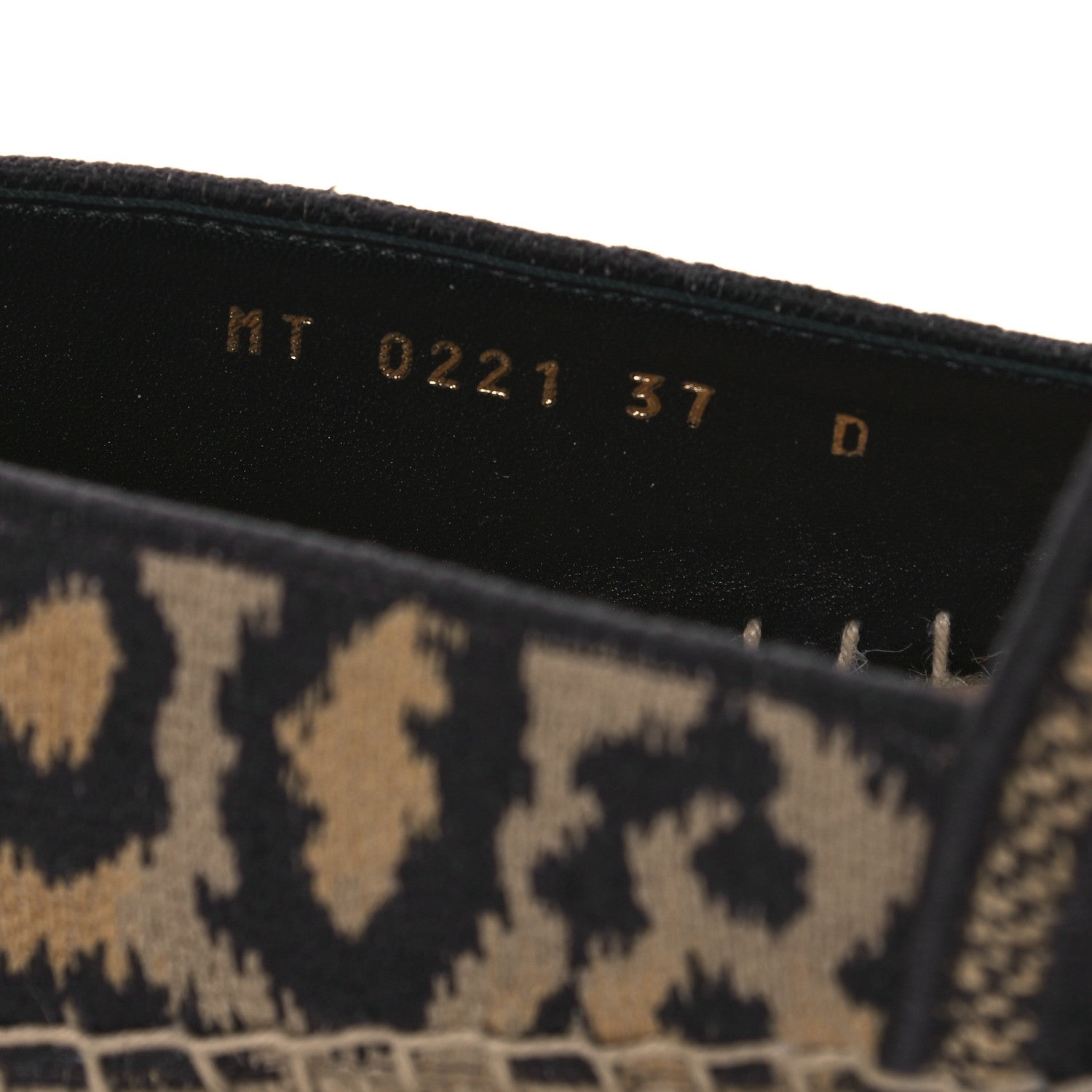 Christian Dior Cotton Embroidered Leopard Print Granville Espadrille 37 Natural 8 of 9