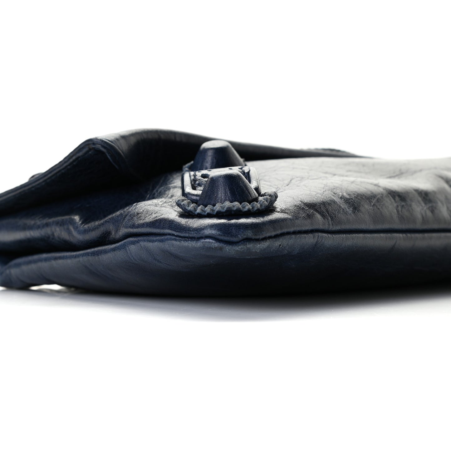 Agneau Giant Brogues Hardware Envelope Clutch Marine