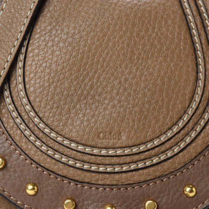 Chloe Calfskin Studded Mini Marcie Round Crossbody Bag Nut 9 of 9
