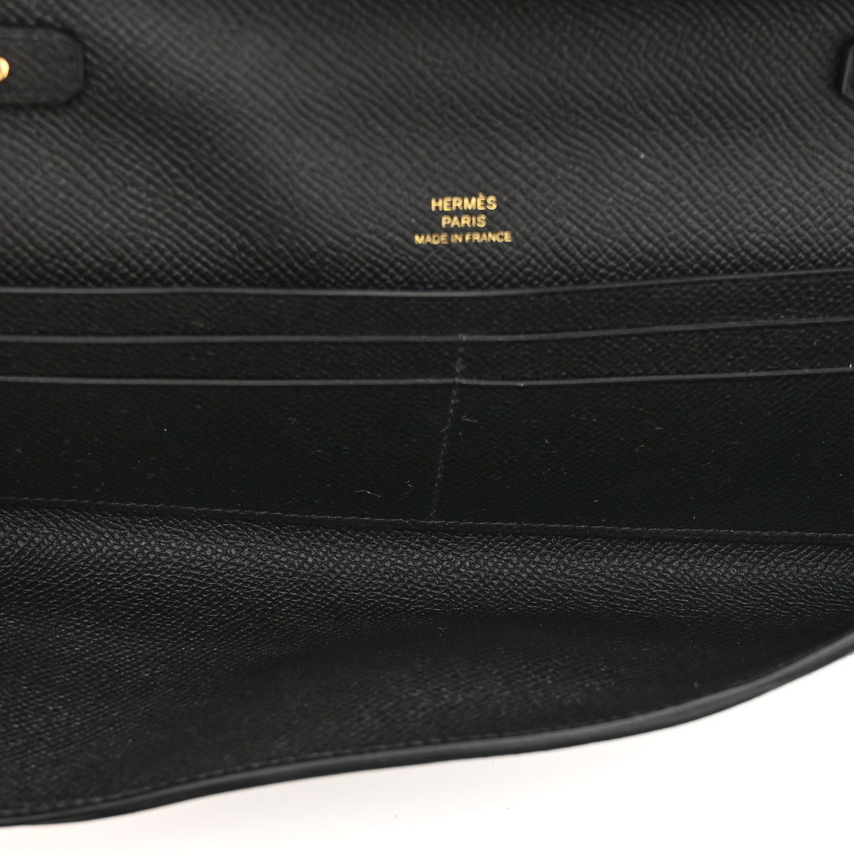 Hermes Epsom Enamel Maillon Wallet To Go Black 5 of 11