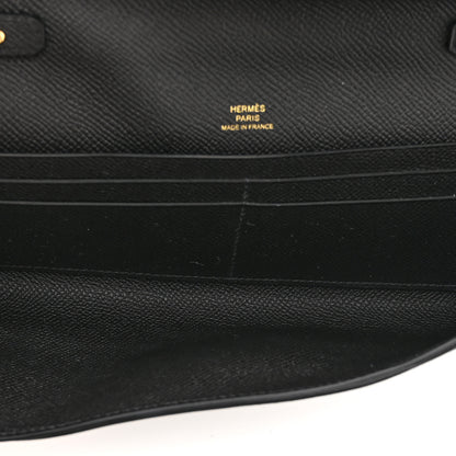 Hermes Epsom Enamel Maillon Wallet To Go Black 5 of 11