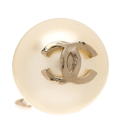 Chanel Pearl CC Chain Drop Earrings Gold 4 of 5