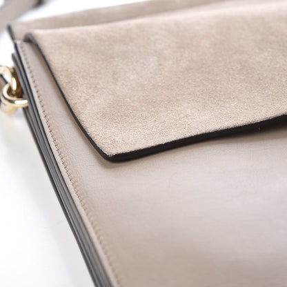 Chloe Calfskin Suede Medium Faye Shoulder Bag Motty Grey 12 of 14