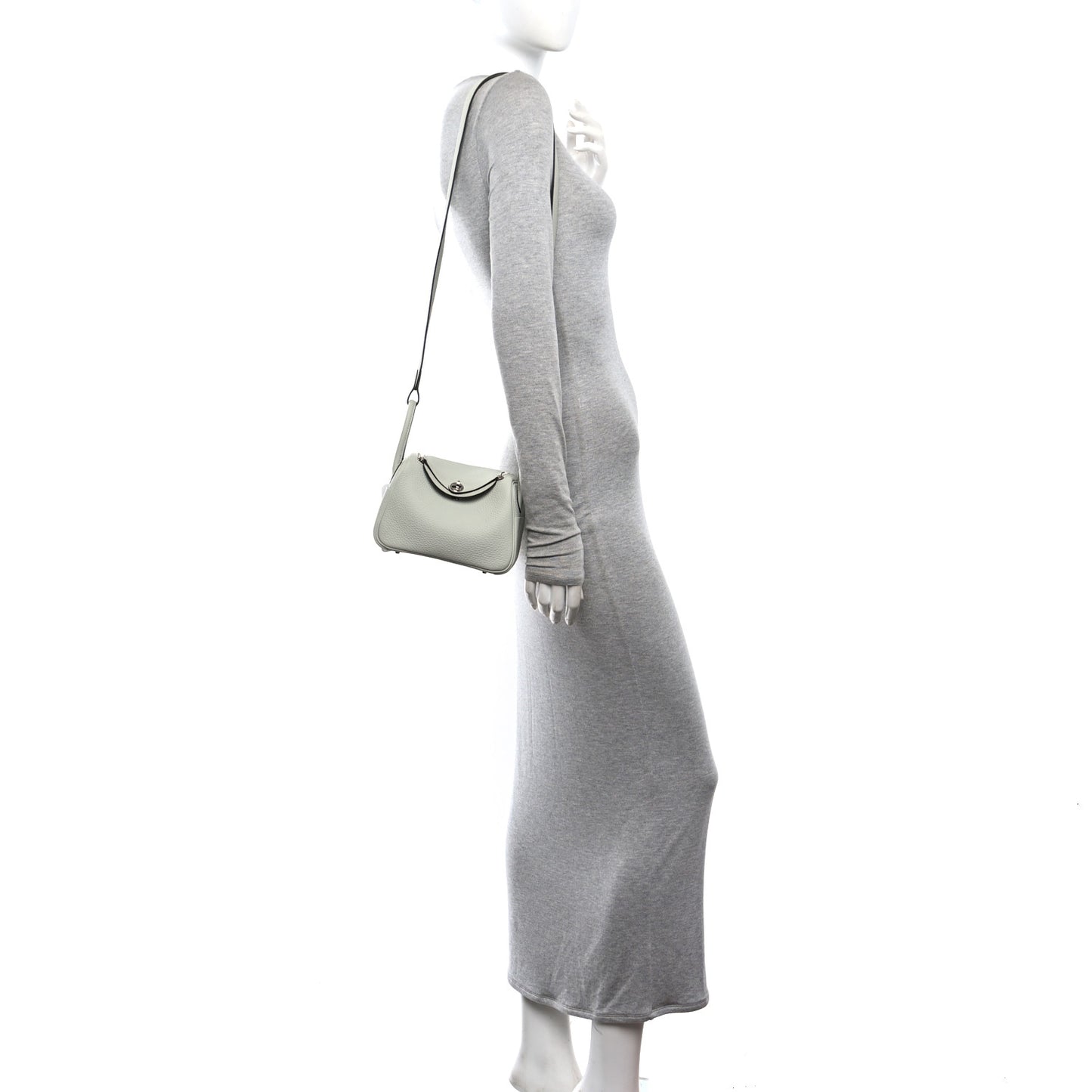 Taurillon Clemence Mini Lindy 20 Gris Neve