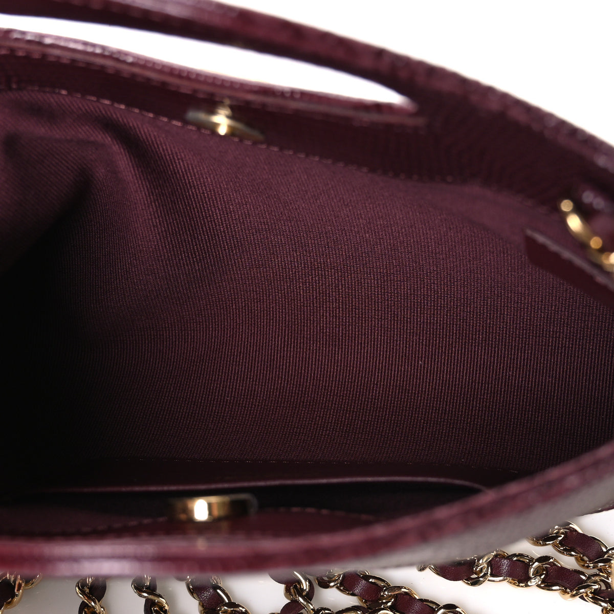Chanel Lizard Embossed Calfskin Quilted Nano 31 Shopping Bag Burgundy 5 of 11